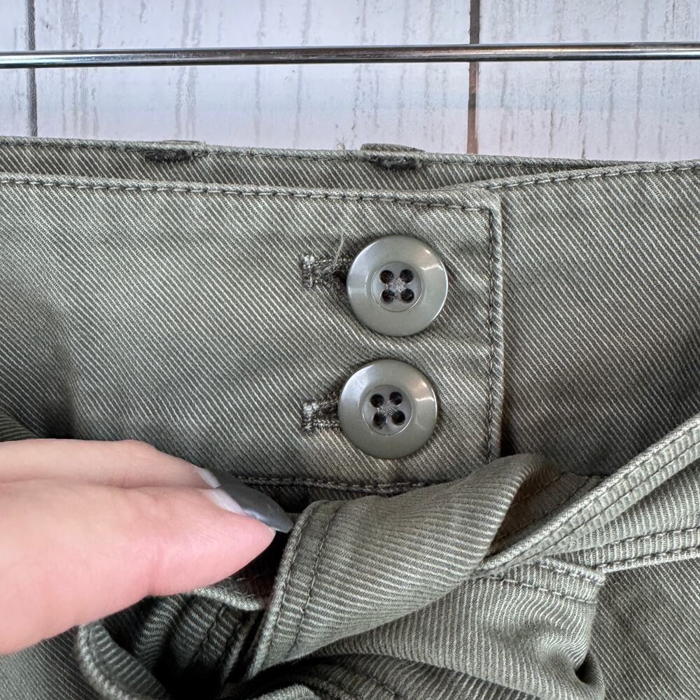 NWT Rails Olive Green Nola Military Utility Skirt Cotton Canvas Belt Size Medium - Picture 3 of 16